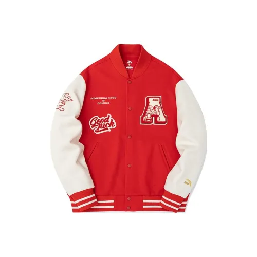 Anta Baseball Jacket Unisex Red
