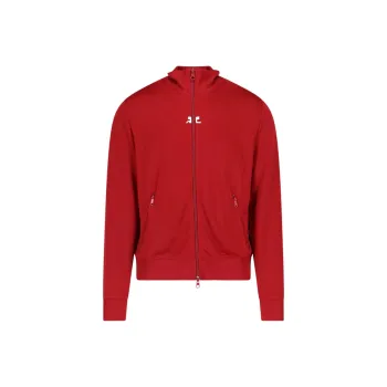 COURREGES Logo-patch Zip-up Sweatshirt