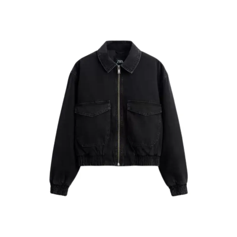 ZARA Denim Jackets Men Black-0