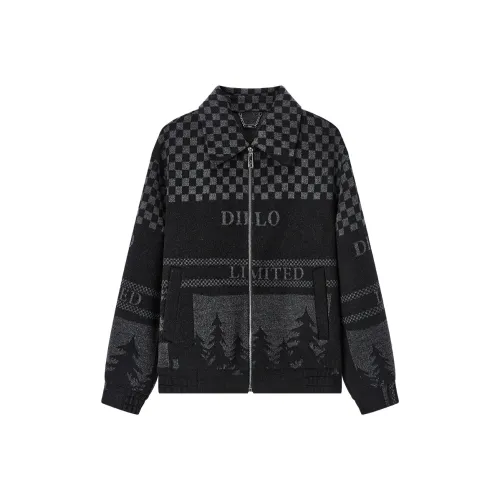 DILLO Coats Men's Black Positioning Floral