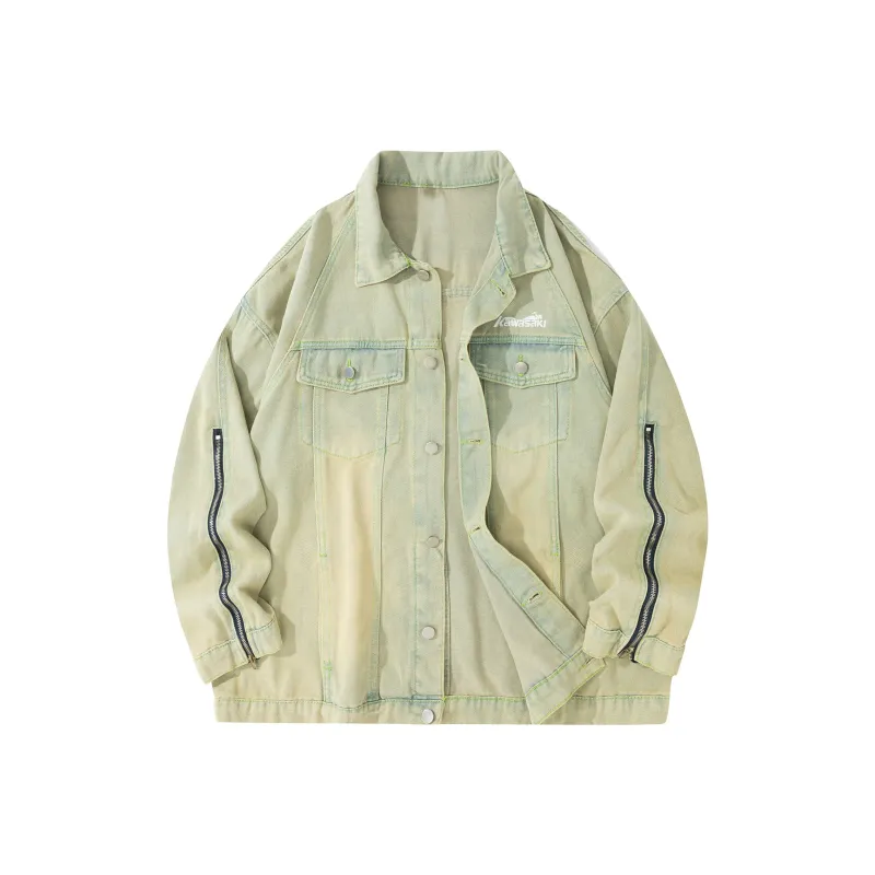 Kawasaki Denim Jacket Unisex Blue-0