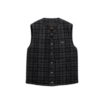 PRADA Plaid Wool Vest