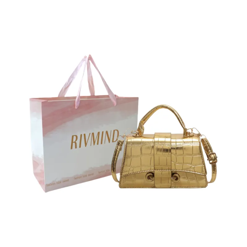 RIVMIND PU Shoulder Bag, Crossbody Bag, Handbag Women's White/Silver/Black/Gold-12