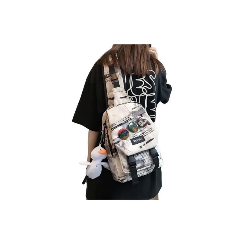 Omanfei Nylon Sling Bag Regular Unisex Multicolor-5