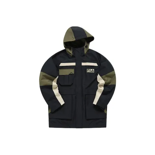 White Mountaineering X FILA FUSION White Mountaineering Puffer Jackets Men Black