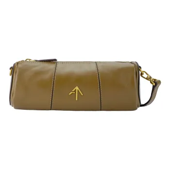 Manu Atelier Cylinder Calfskin Cylinder Bag, Crossbody Bag, Shoulder Bag Women's Brown