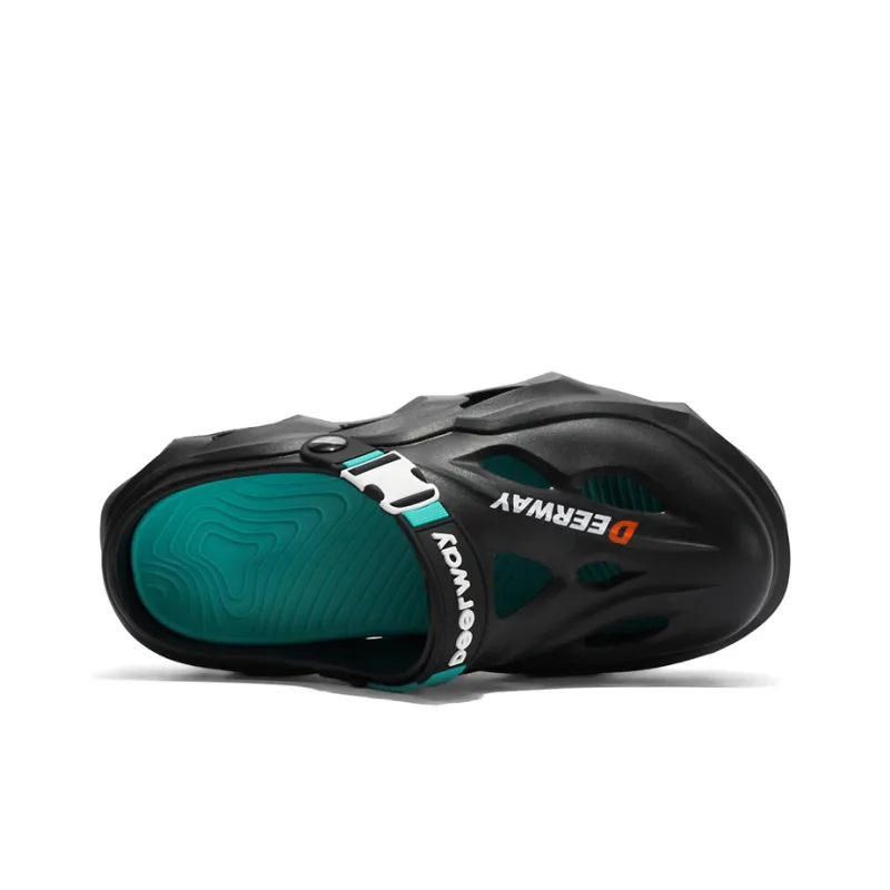 DEERWAY Clogs Men's Black Emerald Green-4