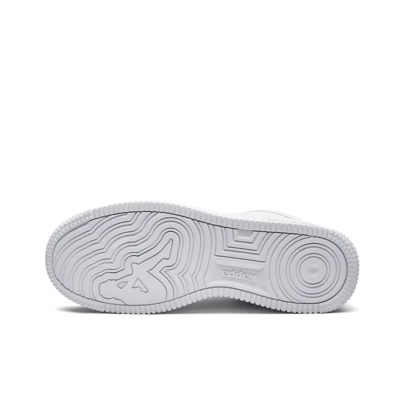 Kappa Coverage Anti-Slip And Wear-Resistant High-Top Skateboard Shoes Unisex White-5