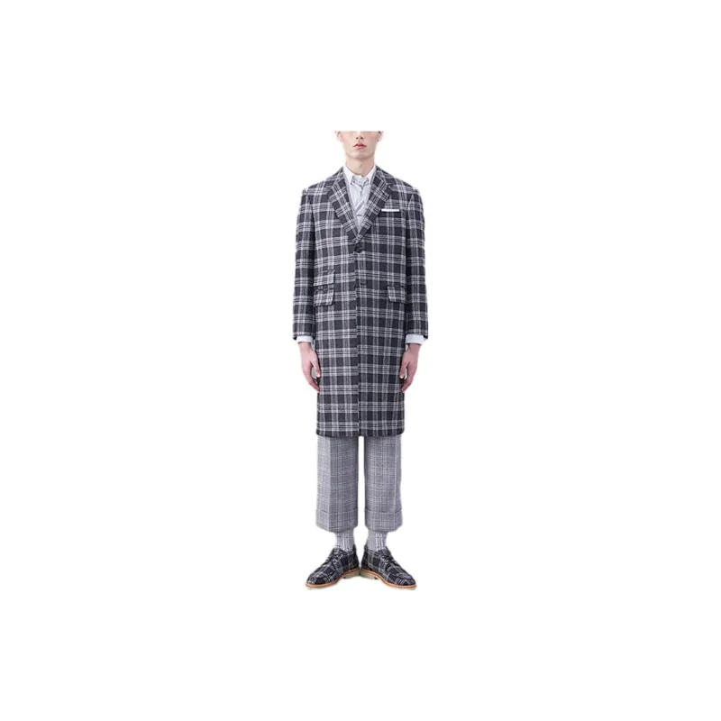 THOM BROWNE THOM BROWNE FW23 Early Autumn Collection Coats Men Medium Gray-0