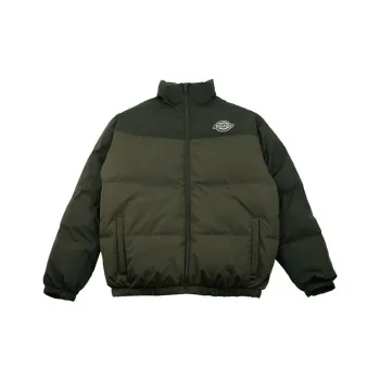 Dickies Letter Camouflage Colorblock Stand Collar Thickened Down Jacket Men's Olive Green