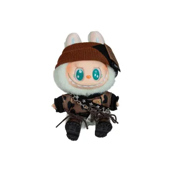 [Modified Doll] POP MART Labubu THEMONSTERS Sitting Party Collection, Confirmed, Hip Hop Boy, Cute Hang Tag Box 15cm