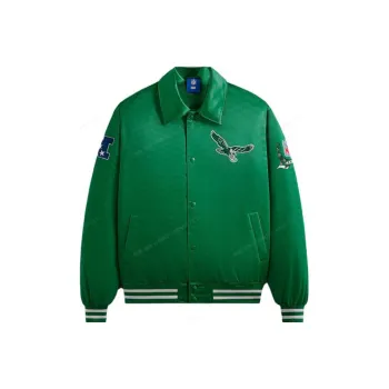 KITH X Nfl Eagles Satin Bomber Jacket