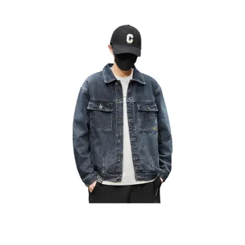 Tonlion Denim Jacket Unisex Blue Gray