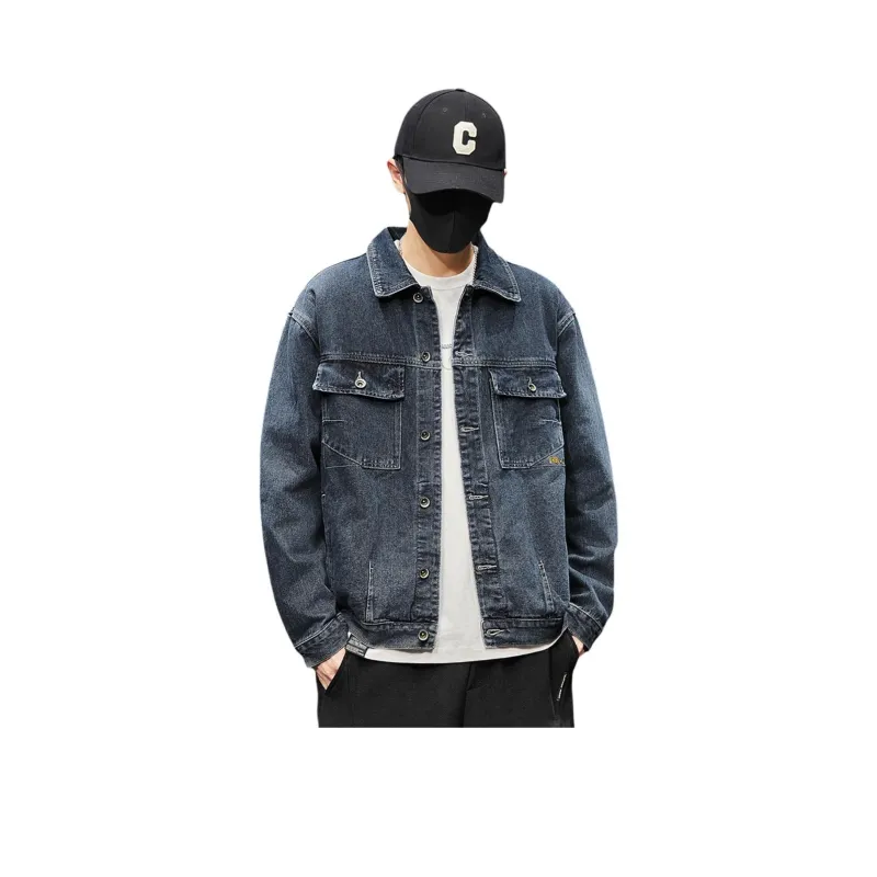 Tonlion Denim Jacket Unisex Blue Gray-0