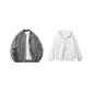 Gray Coat+White Sweatshirt