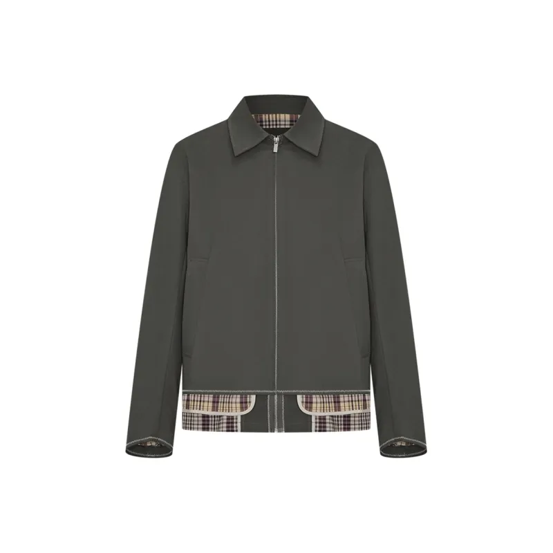 URBAN REVIVO Jacket Men's Dark Brown Green-0