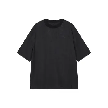 CROQUIS Black Thread T Shirt Men's 001 Jet Black