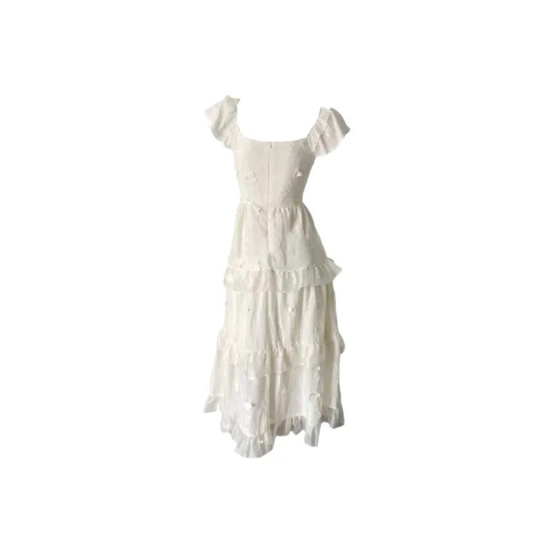BEAUTIFUL CONFESSION Short Sleeved Dress Women's Beige-1