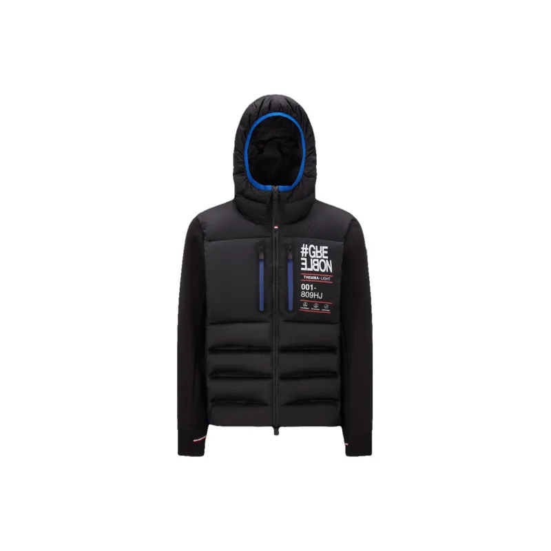 Moncler Logo Print Quilted Hooded Jacket-0