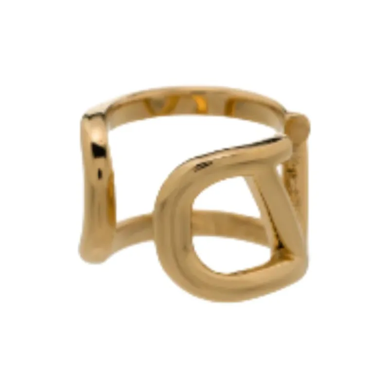Valentino Brass Clip On Earrings Women's Gold-1