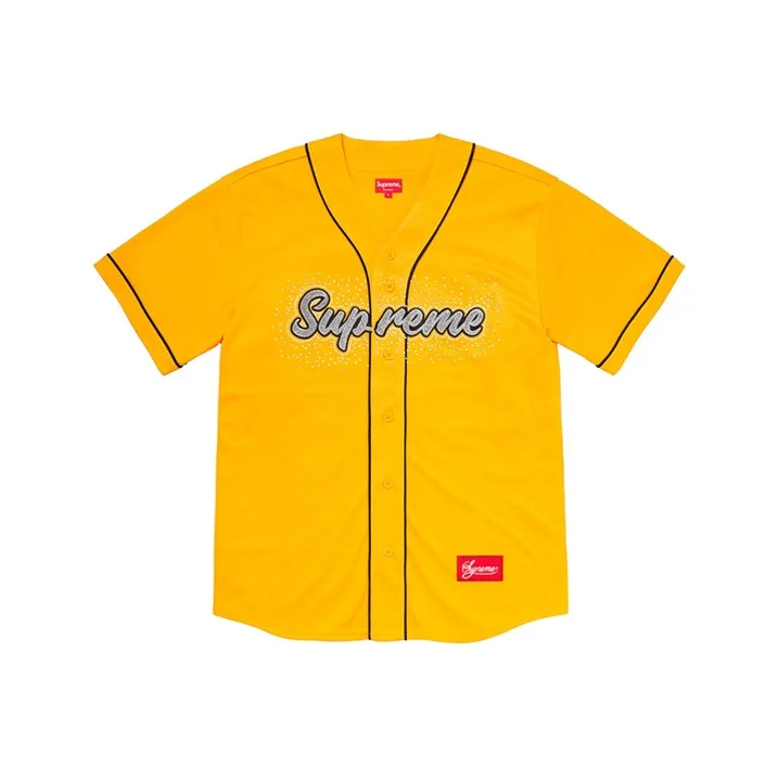 Supreme Rhinestone Baseball Jersey-2
