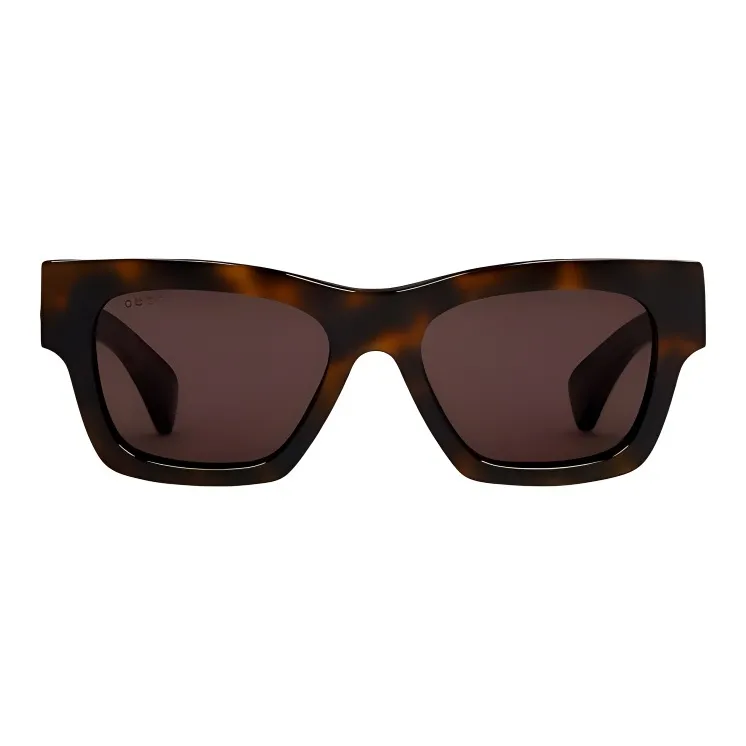 GUCCI Acetate Square Sunglasses Women's Brown-0