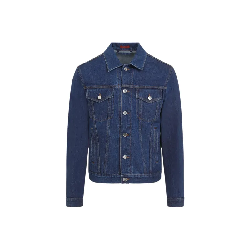 GUCCI Collared Button Up Denim Jacket-0