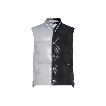 THOM BROWNE Two Toned Sleeveless Down Gilet