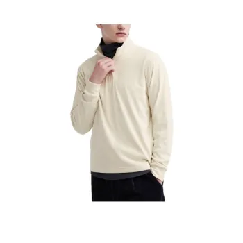 UNIQLO Velvet-feel Coat Unisex Light Beige