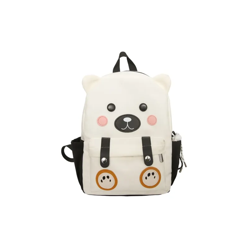 XIANGSU Nylon Backpack Women's Brown/White/Black-7