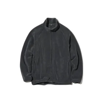 UNIQLO Velvet-feel Coat Unisex Dark Gray