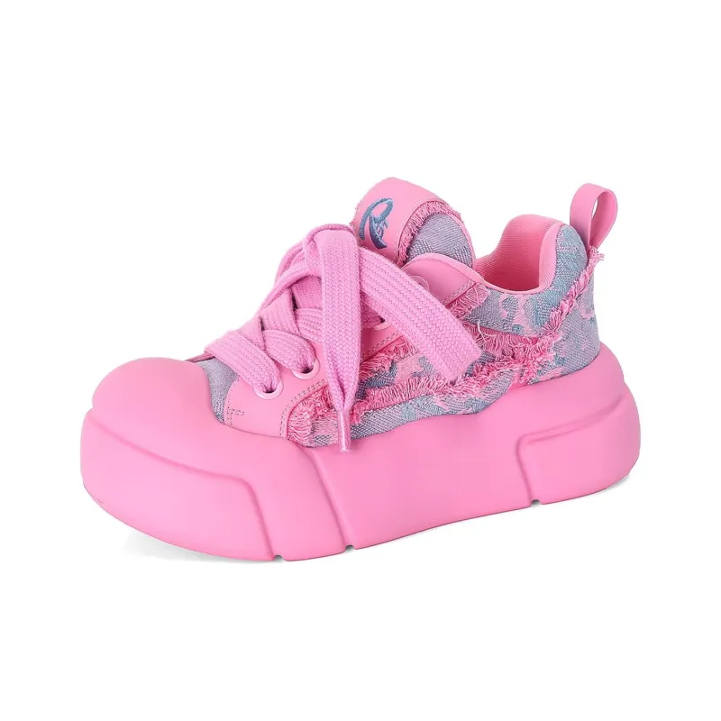 FAICCIA Preppy Style Trendy Shoes Hong Kong Chic Design Puffy Shoes Skateboard Shoes Women's-2