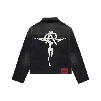 424 Denim Jackets Unisex Black