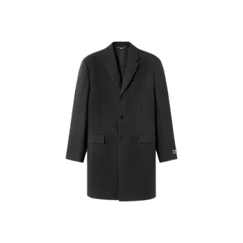 VERSACE Button Up Tailored Long Coat