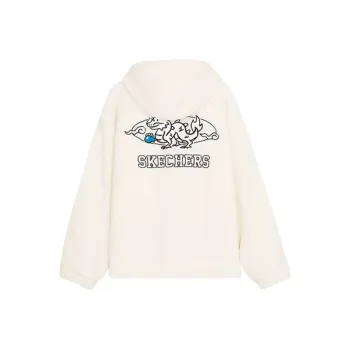 Skechers New Year Velvet feel Coat Unisex Cream Beige White