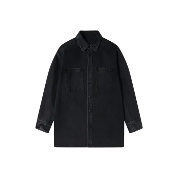GF Ferré Denim Jacket Unisex Black Gray