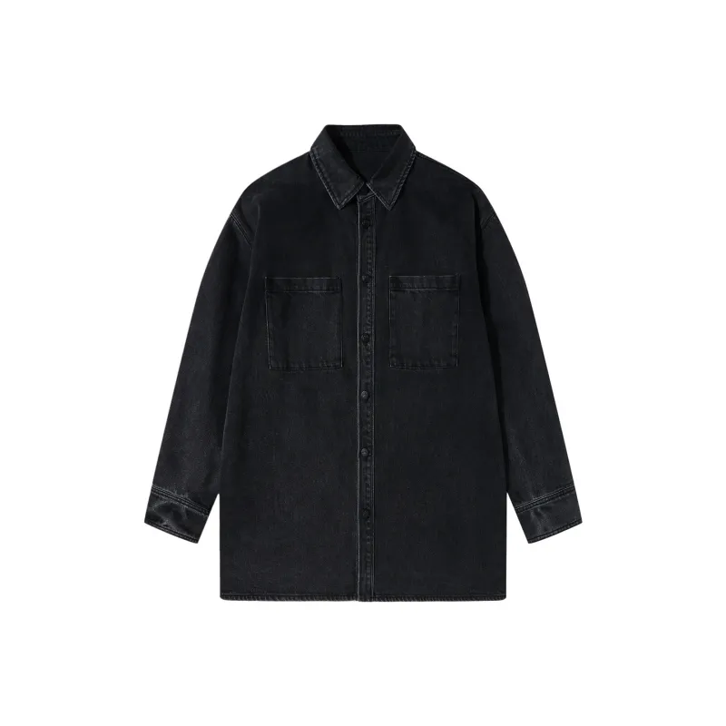 GF Ferré Denim Jacket Unisex Black Gray-0