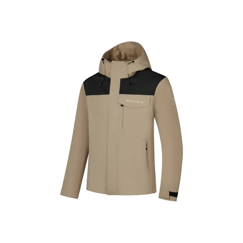QIAODAN Mountain God Series Waterproof And Windproof To Keep Warm Windbreaker Jacket Men's Gravel Color-0