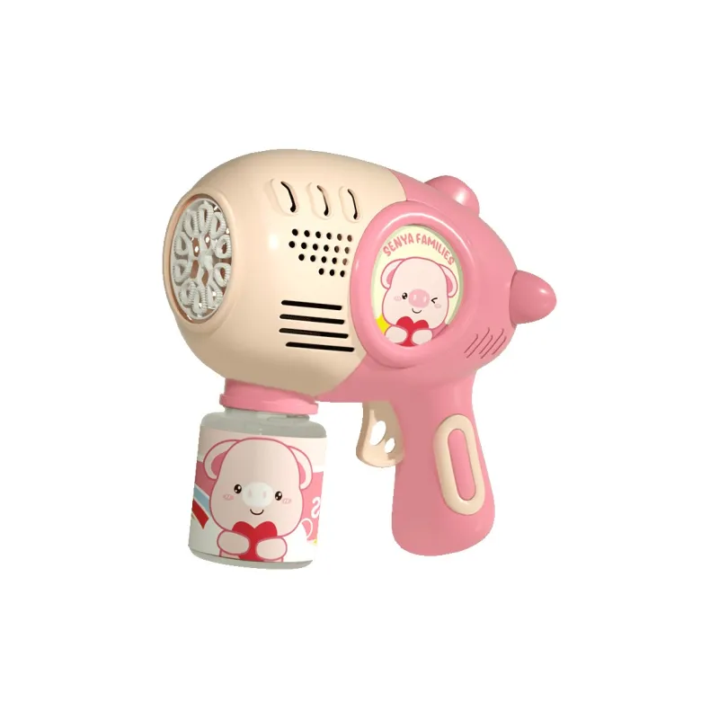 BIG TAYLOR Pink Piglet, Handheld Fully Automatic 10 Hole Bubble Blower, Outdoor Toy Bubble Machines-6