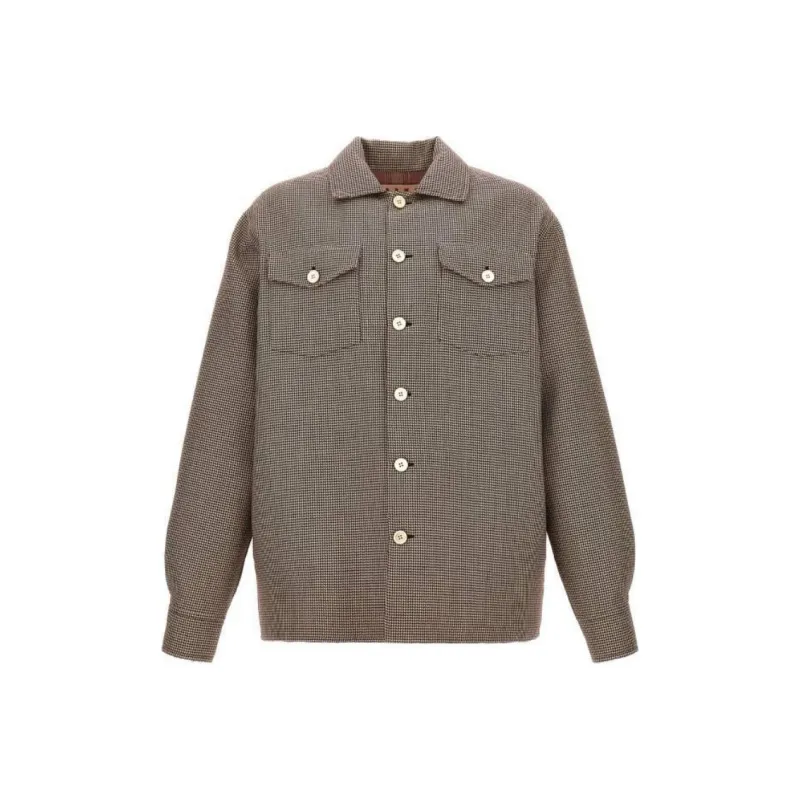 MARNI Button Down Houndstooth Jacket-0