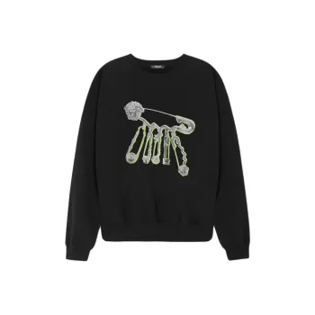 VERSACE Pin Printed Crewneck Sweatshirt