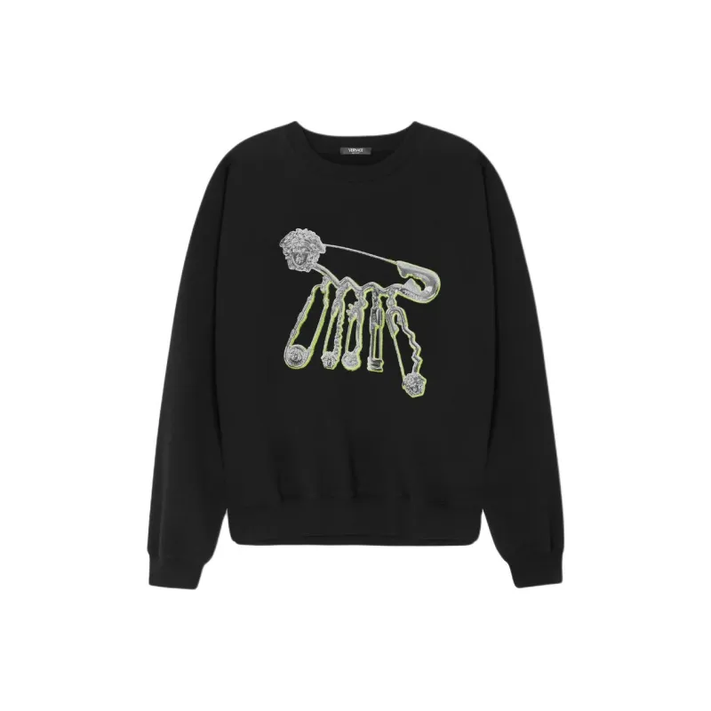 VERSACE Pin Printed Crewneck Sweatshirt-0