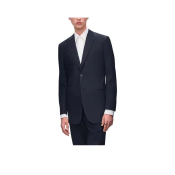 HERMES Business Suits Coats Men's Ocean Blue