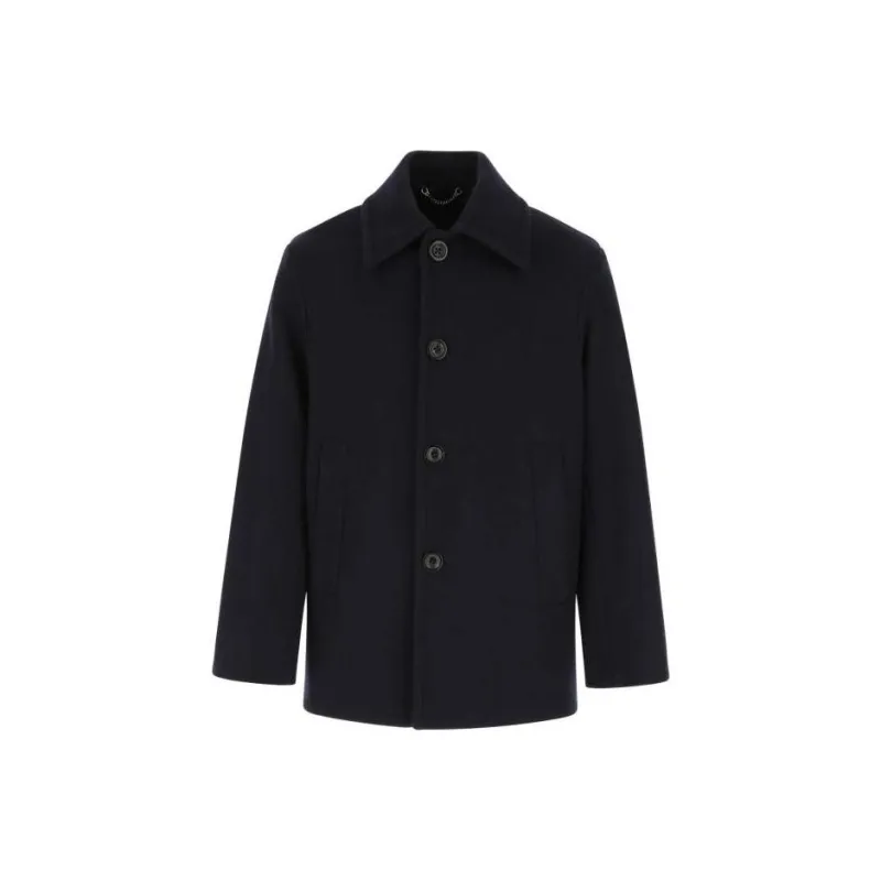 DRIES VAN NOTEN Coats Men Dark Blue-0