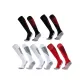 Long Shaft Soccer Socks 5 Pack (2 White/2 Black/1 Red)