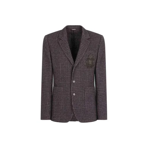 Dolce & Gabbana Logo Patch Single Breasted Blazer