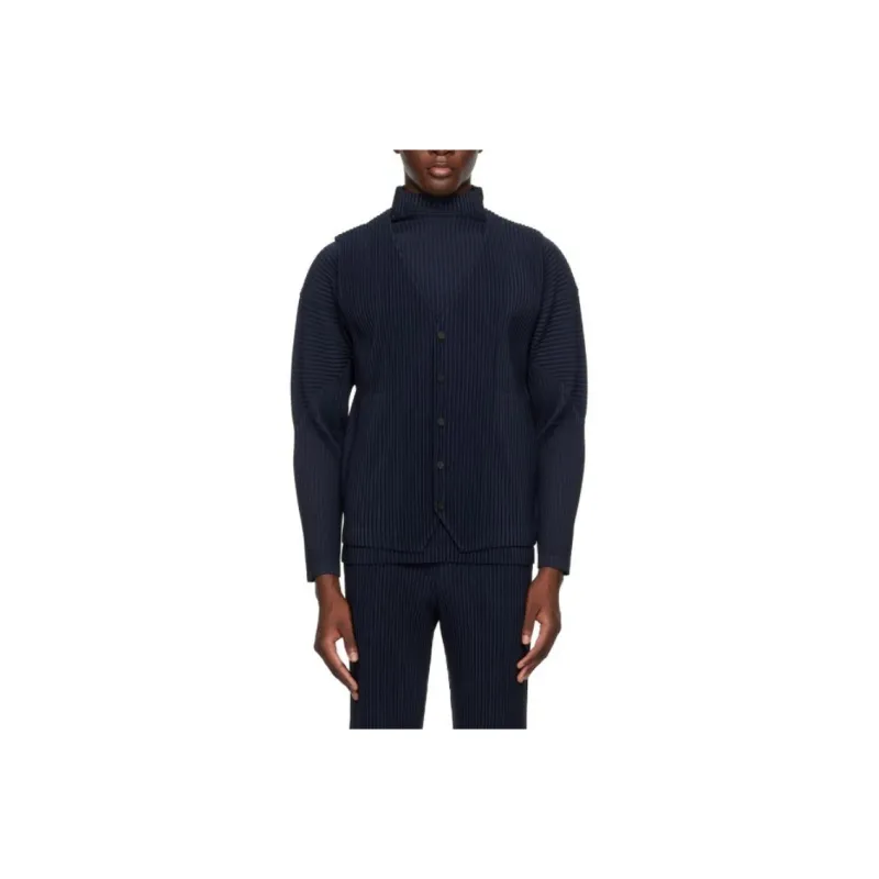 Homme Plissé Issey Miyake Vest Men's Blue-0