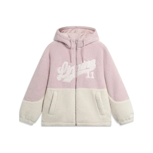 LiNing Sports Life Collection Puffer Jacket Unisex dark Crimson Pink