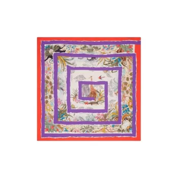GUCCI Silk Twill Silk Scarves Unisex Red