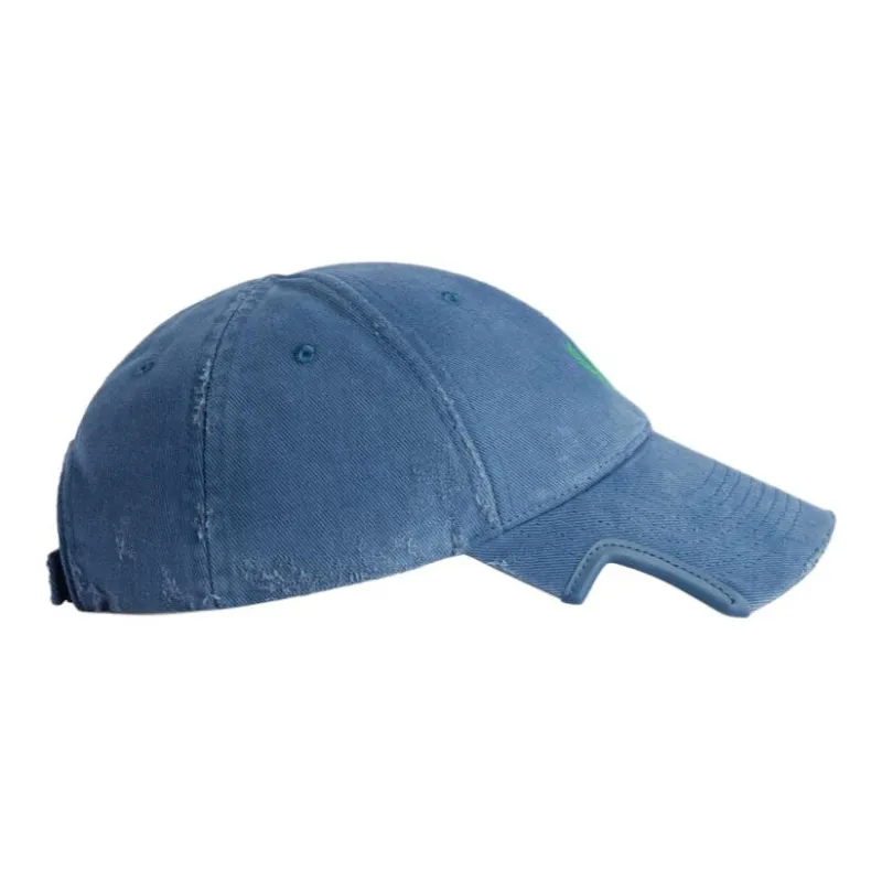 Balenciaga Cotton Baseball Caps Men's Blue-2